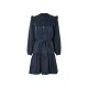 Damen Blusenkleid mit Bindegürtel in der Taille - B-Ware