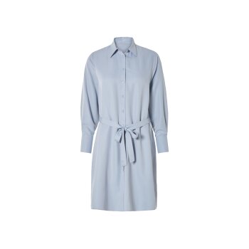 esmara® Damen Blusenkleid mit Bindegürtel in der Taille (hellblau, 36) - B-Ware neuwertig