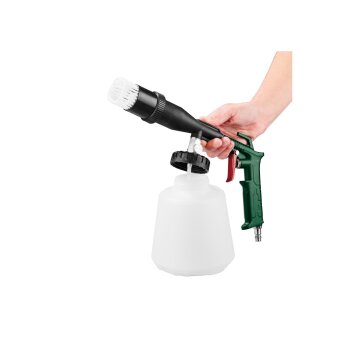Druckluft-Sandstrahlpistole / Druckluft-Reinigungspistole, inkl. Aufsätze - B-Ware