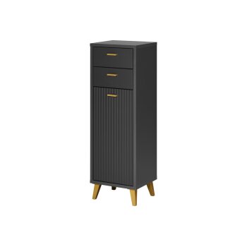 LIVARNO home Bad-Seitenschrank, mit Wellenoptik - B-Ware neuwertig