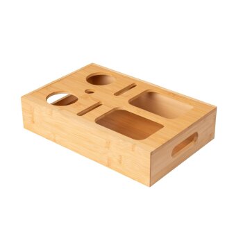 Wenko Snackbar mit Glasschalen, aus nachhaltigem Bambus -...