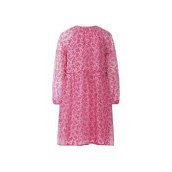 esmara® Damen Kleid, in Chiffon-Qualität, mit Raffung (pink, 40) - B-Ware neuwertig