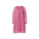 esmara® Damen Kleid, in Chiffon-Qualität, mit Raffung (pink, 40) - B-Ware neuwertig