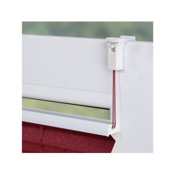 Lichtblick Klemmfix Plissee, stufenloses Einstellen, blickdicht, Montage ohne Bohren, 110 x 130 cm, brombeer - B-Ware neuwertig