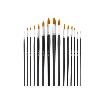 crelando® Nylon Pinsel (rund /15-teilig) - B-Ware neuwertig