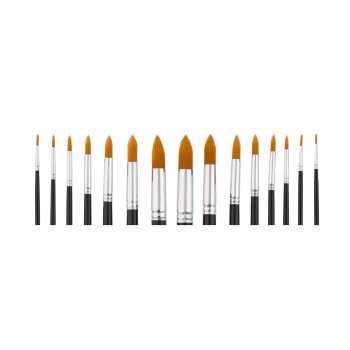 crelando® Nylon Pinsel (rund /15-teilig) - B-Ware neuwertig
