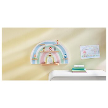 LIVARNO home Kinder-Regal mit Magnetstreifen, für Audiobox und Figuren (Regenbogen) - B-Ware Transportschaden Kosmetisch