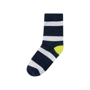 lupilu® Kleinkinder Socken, 7 Paar, mit hohem Bio-Baumwollanteil (grau/navy/gelb, 23-26) - B-Ware neuwertig