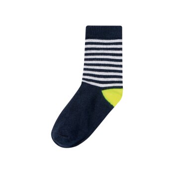 lupilu® Kleinkinder Socken, 7 Paar, mit hohem Bio-Baumwollanteil (grau/navy/gelb, 23-26) - B-Ware neuwertig