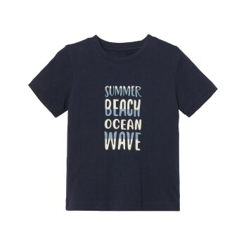 lupilu® Kleinkinder T-Shirts, 3 Stück, reine Baumwolle (marine/Streifen/blau, 110/116) - B-Ware neuwertig