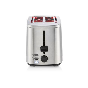 SILVERCREST® KITCHEN TOOLS Doppelschlitz-Toaster Edelstahl »STE 850 E1« (Silber) - B-Ware sehr gut