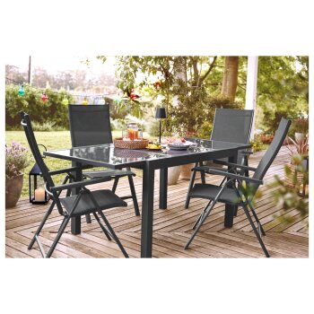 LIVARNO home Alu-Gartentisch »Houston / Toronto«, ausziehbar, grau - B-Ware neuwertig