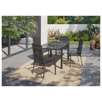 LIVARNO home Alu-Gartentisch »Houston / Toronto«, ausziehbar, grau - B-Ware neuwertig