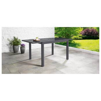 LIVARNO home Alu-Gartentisch »Houston / Toronto«, ausziehbar, grau - B-Ware neuwertig