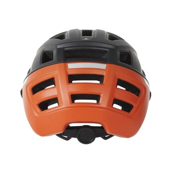 CRIVIT MTB-Fahrradhelm, mit abnehmbarem Offroad-Visier (schwarz/orange, Gr. S/M) - B-Ware Transportschaden Kosmetisch