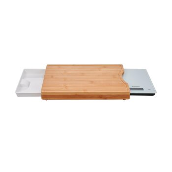 SILVERCREST® KITCHEN TOOLS Schneidebrett, mit herausnehmbarer Glaswaage und Auffangschale - B-Ware sehr gut