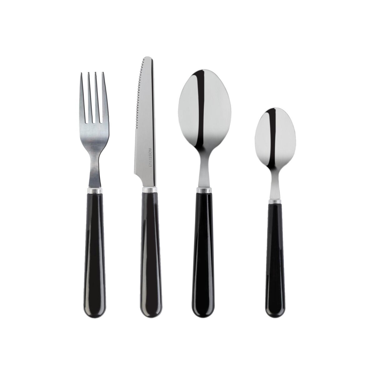 LIVARNO HOME Besteck-Set mit Kunststoffgriff, 24-teilig (Schwarz)