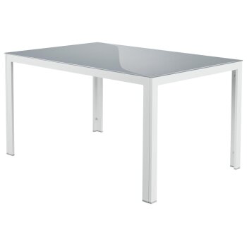 LIVARNO home Alu-Gartentisch »Houston« weiß, 140 x 92 x 74 cm - B-Ware neuwertig