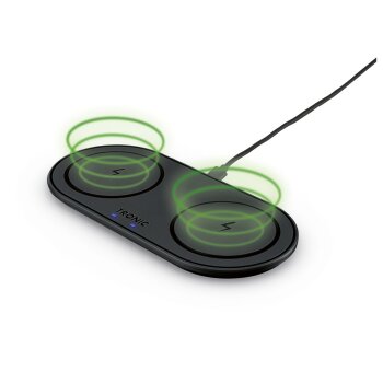 TRONIC Ladepad Qi® Dual, 20 W (schwarz) - B-Ware neuwertig