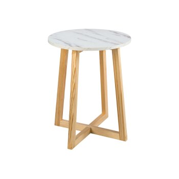LIVARNO home Beistelltisch, mit Tischplatte in Marmoroptik - B-Ware Transportschaden Kosmetisch