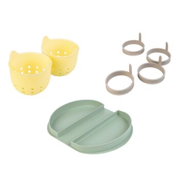 LIVARNO home Eierpochierer-Set / Spiegelei-Ring-Set /...
