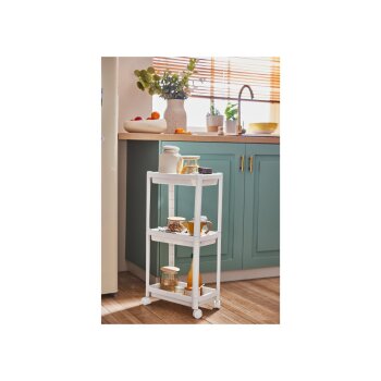 LIVARNO home Roll- und Beistellwagen, mit Leichtlaufrollen (breit) - B-Ware sehr gut