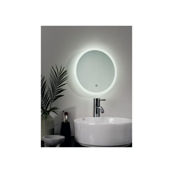 LIVARNO home LED-Badspiegel, stufenloser Touchdimmer (Rund) - B-Ware gut