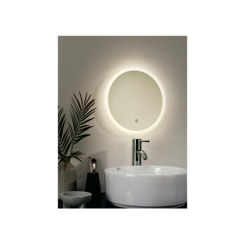 LIVARNO home LED-Badspiegel, stufenloser Touchdimmer (Rund) - B-Ware gut