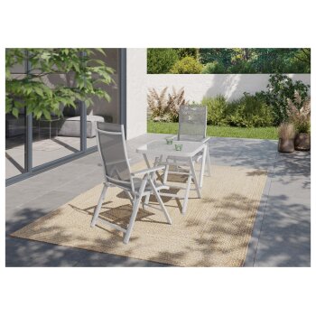 LIVARNO home Alu-Klappsessel Houston, 2er Set, weiß - B-Ware neuwertig
