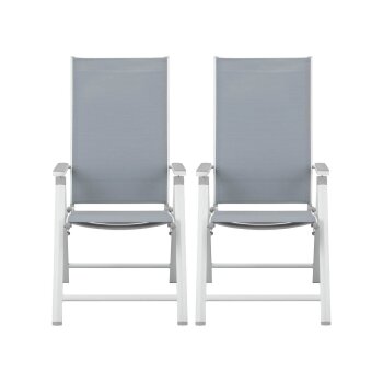 LIVARNO home Alu-Klappsessel Houston, 2er Set, weiß - B-Ware neuwertig