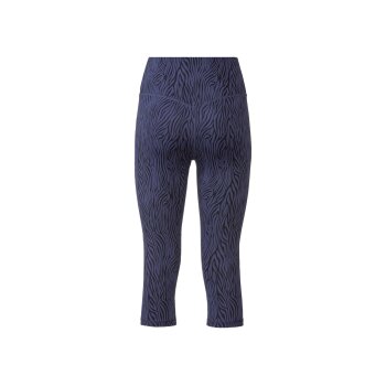 CRIVIT Damen Funktionscapri, Schlüsseltasche im Bund (dunkelblau, S(36/38)) - B-Ware neuwertig