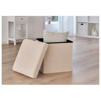 LIVARNO home Sitzhocker, mit Stauraum (Beige) - B-Ware neuwertig