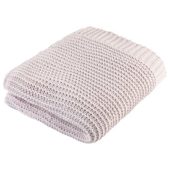 LIVARNO home Chenille-Kuscheldecke, 125 x 140 cm (hellrosa) - B-Ware neuwertig