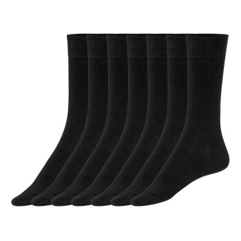 LIVERGY® Herren Socken, 7 Paar, mit Bio-Baumwolle (schwarz, 43-46) - B-Ware neuwertig