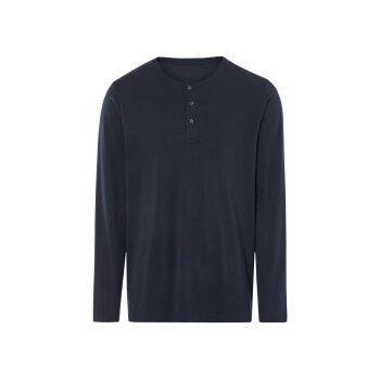 LIVERGY® Herren Pyjama, mit Baumwolle (navy, M(48/50)) - B-Ware neuwertig