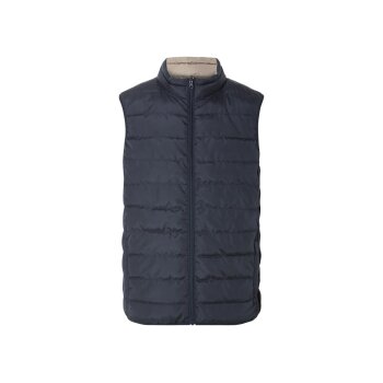 LIVERGY® Herren Wendeweste, 2-in-1, windabweisend (dunkelblau/beige, M(48/50)) - B-Ware neuwertig