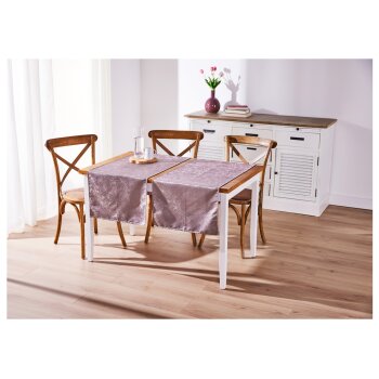 LIVARNO home Tischdecke/Tischläufer-Set, mit Glitzereffekt (Tischläufer rosa) - B-Ware neuwertig