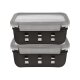 LIVARNO home Glas-Frischhaltedosen-Set, 2-teilig (Schwarz) - B-Ware neuwertig