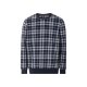 LIVERGY® Herren Fleece-Pyjama, mit recyceltem Material (dunkelblau/grau/kariert, M (48/50)) - B-Ware neuwertig