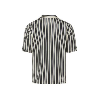 LIVERGY® Herren Hemd, leger geschnitten (marine/creme, L (41/42)) - B-Ware neuwertig