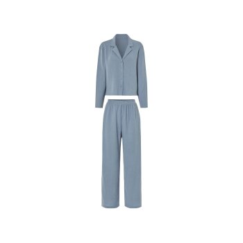esmara® Damen Musselin-Pyjama, aus reiner Baumwolle - B-Ware