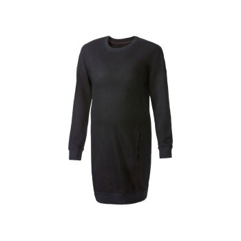 esmara® Damen Umstands-Sweatkleid, leger geschnitten (schwarz, XL (48/50)) - B-Ware neuwertig