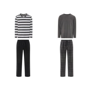 LIVERGY® Herren Fleece-Pyjama, weich und wärmend...