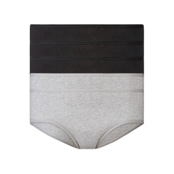 esmara® Damen Hipster, 5 Stück, mit hohem Baumwollanteil (schwarz/grau, S(36/38)) - B-Ware neuwertig