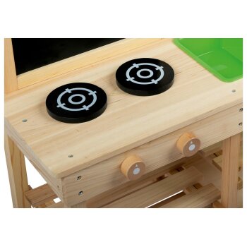 PLAYTIVE Outdoorküche, stabile Konstruktion aus Echtholz - B-Ware neuwertig