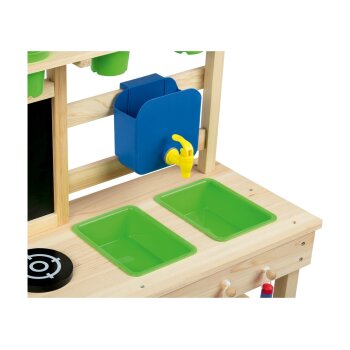 PLAYTIVE Outdoorküche, stabile Konstruktion aus Echtholz - B-Ware neuwertig