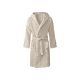 Michalsky Damen/Herren Bademantel mit attraktivem Schriftzug-Design (Beige, XL) - B-Ware neuwertig