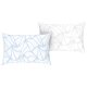 LIVARNO home 2er Set Renforcé-Kissenbezüge, 40 x 60 cm, blau/grau - B-Ware neuwertig