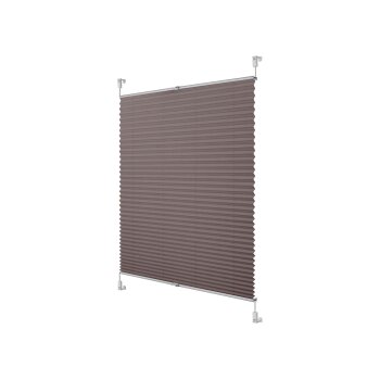 Lichtblick Plissee Klemmfix, ohne Bohren, verspannt, ab 45 x 130 cm (Taupe, 90x130 cm) - B-Ware sehr gut