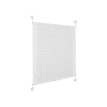 Lichtblick Plissee Klemmfix, ohne Bohren, verspannt, blickdicht, ab 45 x 130 cm (Effekt: Planze, 90 x 130 cm) - B-Ware sehr gut